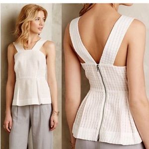 Anthropologie Maeve Sleeveless White Top in Size 0